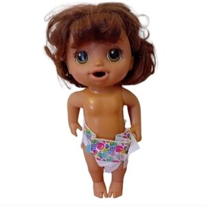HASBRO Baby Alive‎ 2017 Potty Dance Brown Hair Green Eyes Drinks & Wets